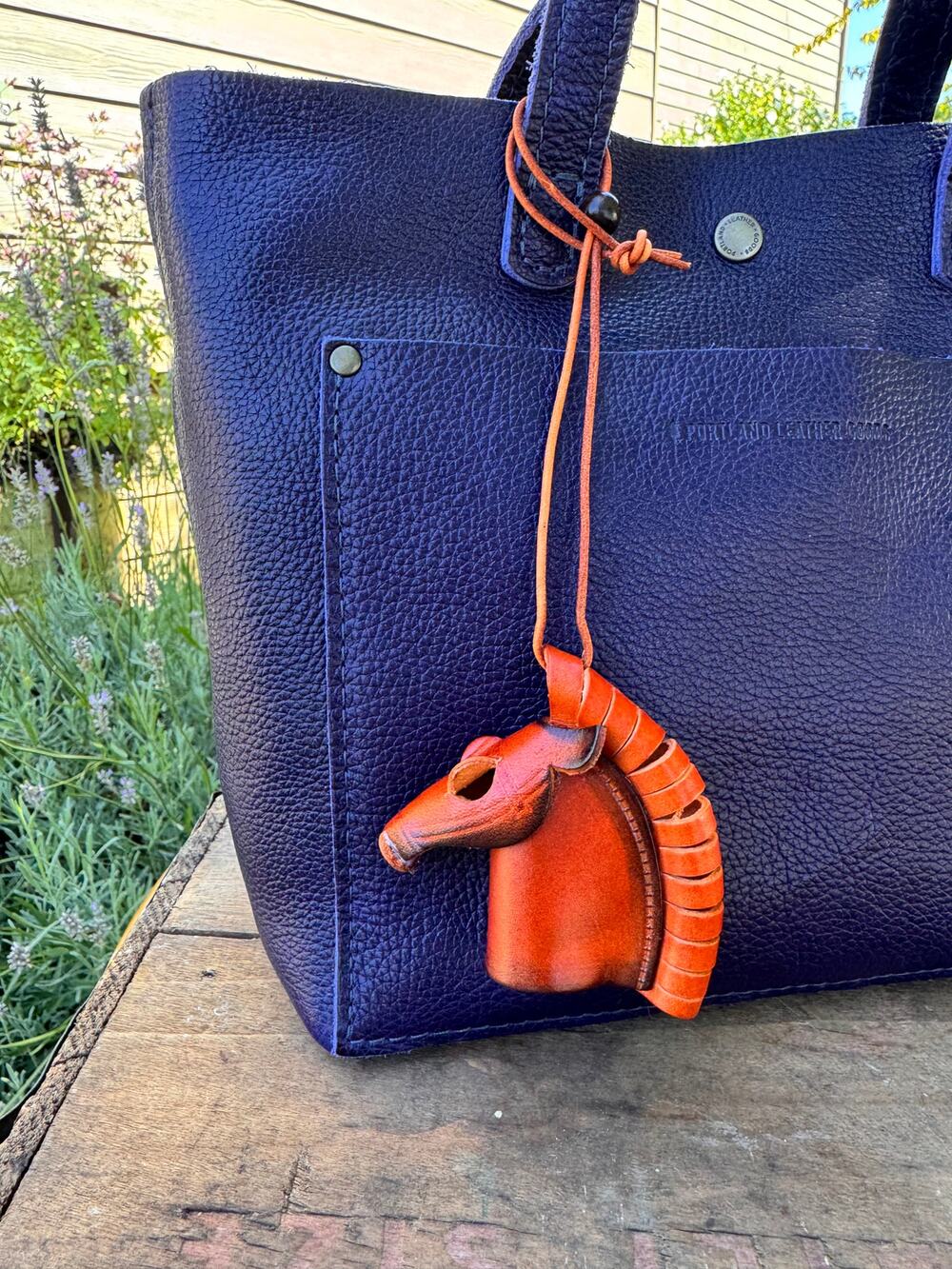 Genuine Leather Horse Bag Charm Western Purse Charm Horses Western Style